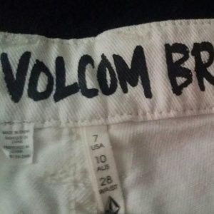 White volcom shorts