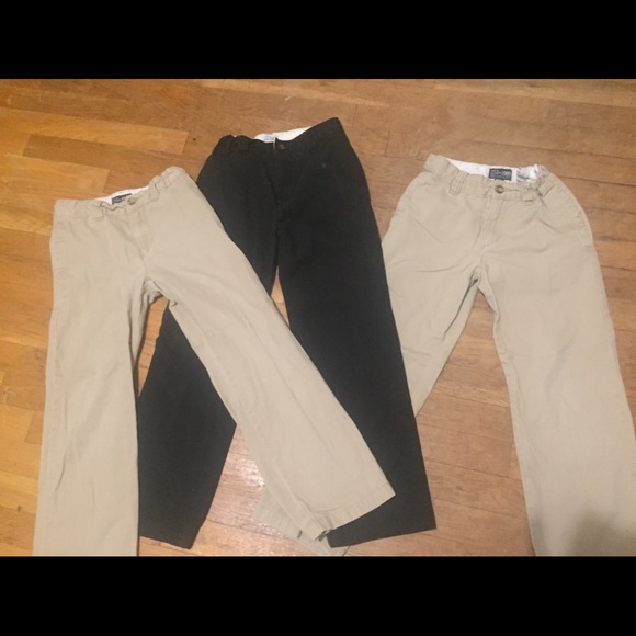 Children's place  2 Khaki 1 Black pants - Picture 1 of 1