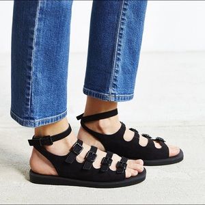 Urban Outfitters Black Ada Suede Gladiator Sandal