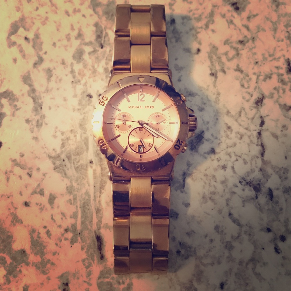Oversized Rose Gold Michael Kors Watch