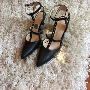 Nine West Black studded heels