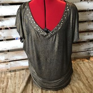 Rock and Republic Foil Tee MEDIUM