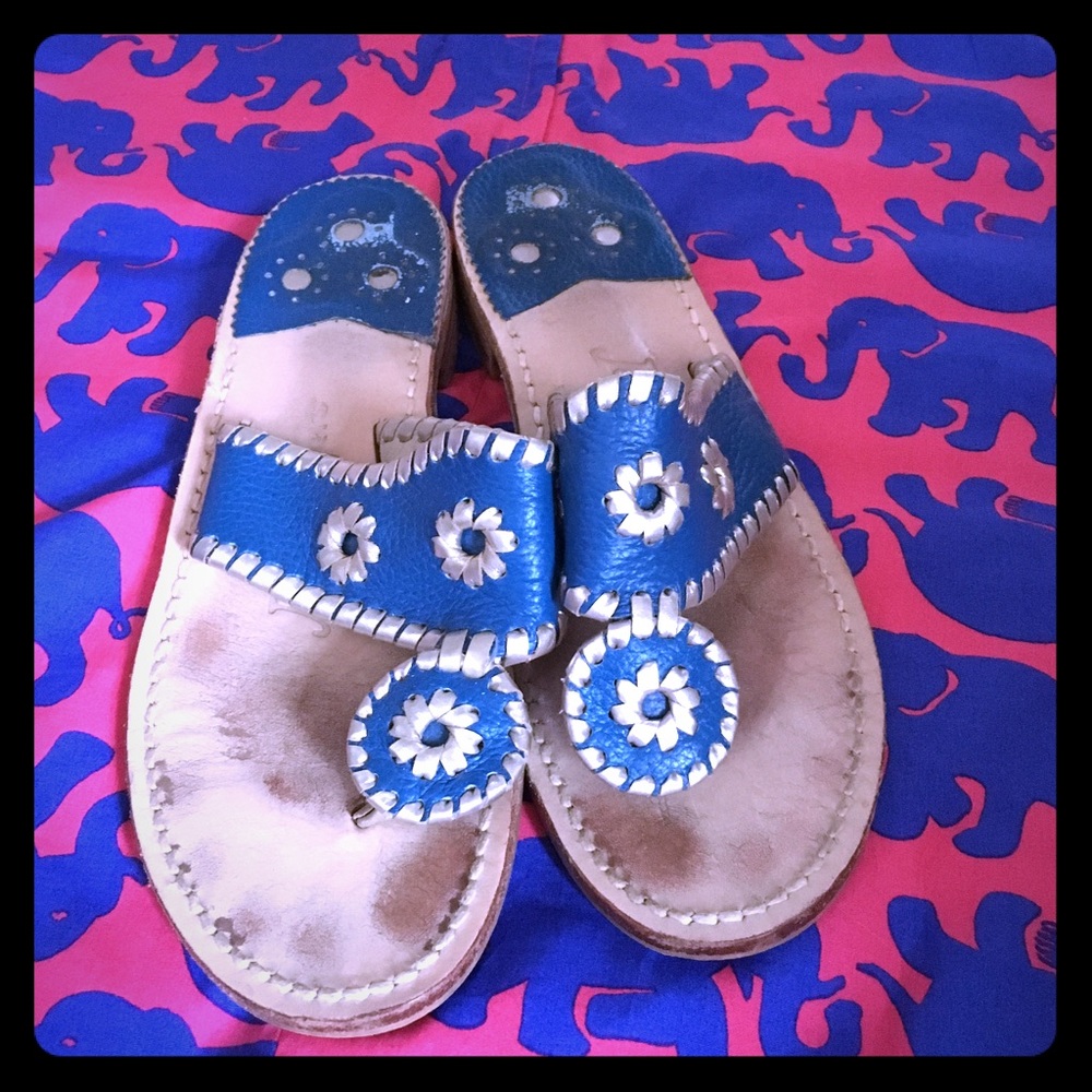 Blue and Silver Jack Rogers Navajo Sandals