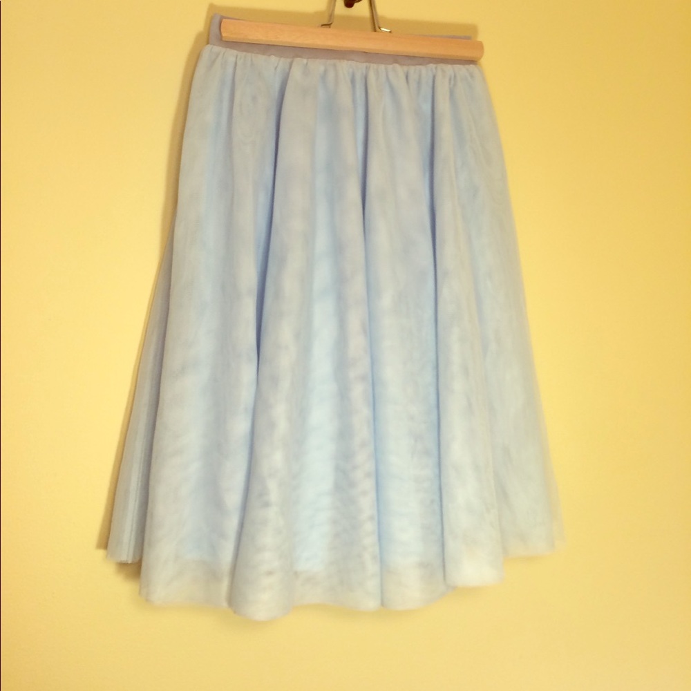Tulle light blue A-line skirt from Modcloth