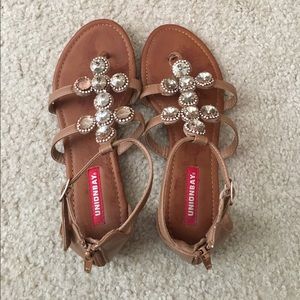 Girls Union Bay Beige Sandals