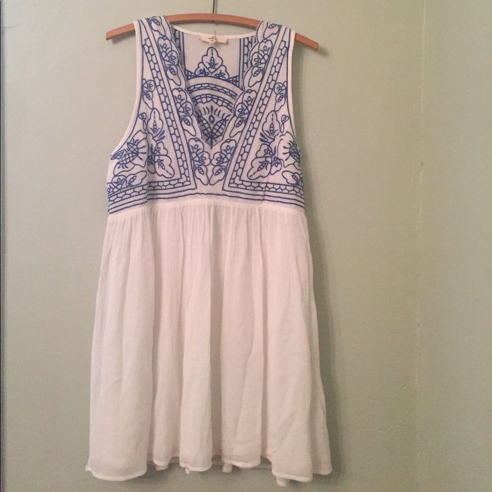 Embroidered Babydoll Tunic Dress Anthropologie