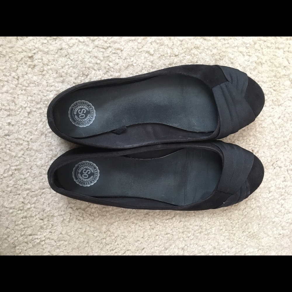Black SO Flats - Girls