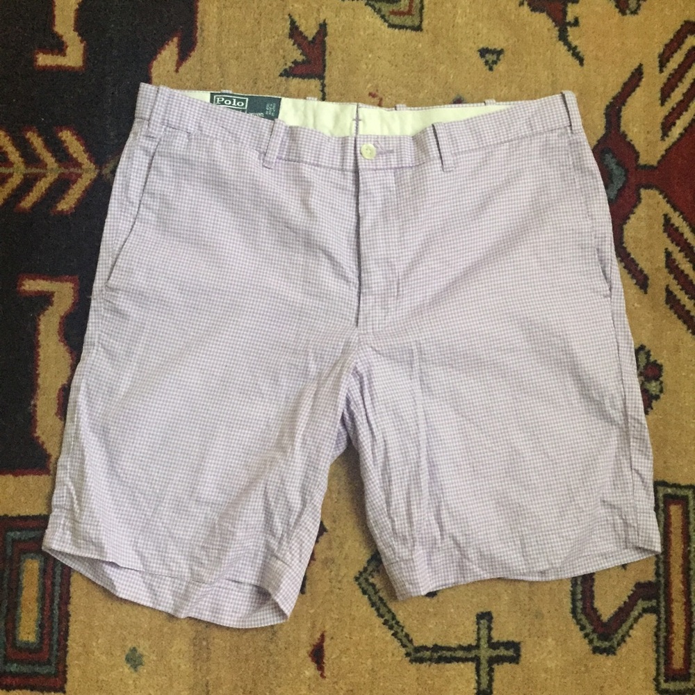 Polo Purple Patterned Shorts 30 waist