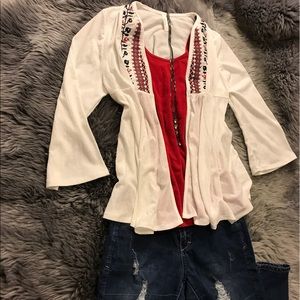 White Aztec Cardigan