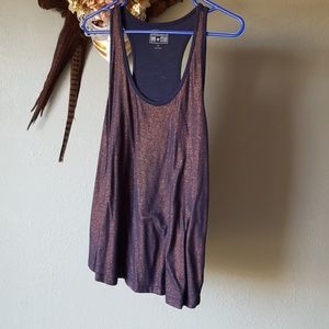 Copper shimmer navy Converse tank