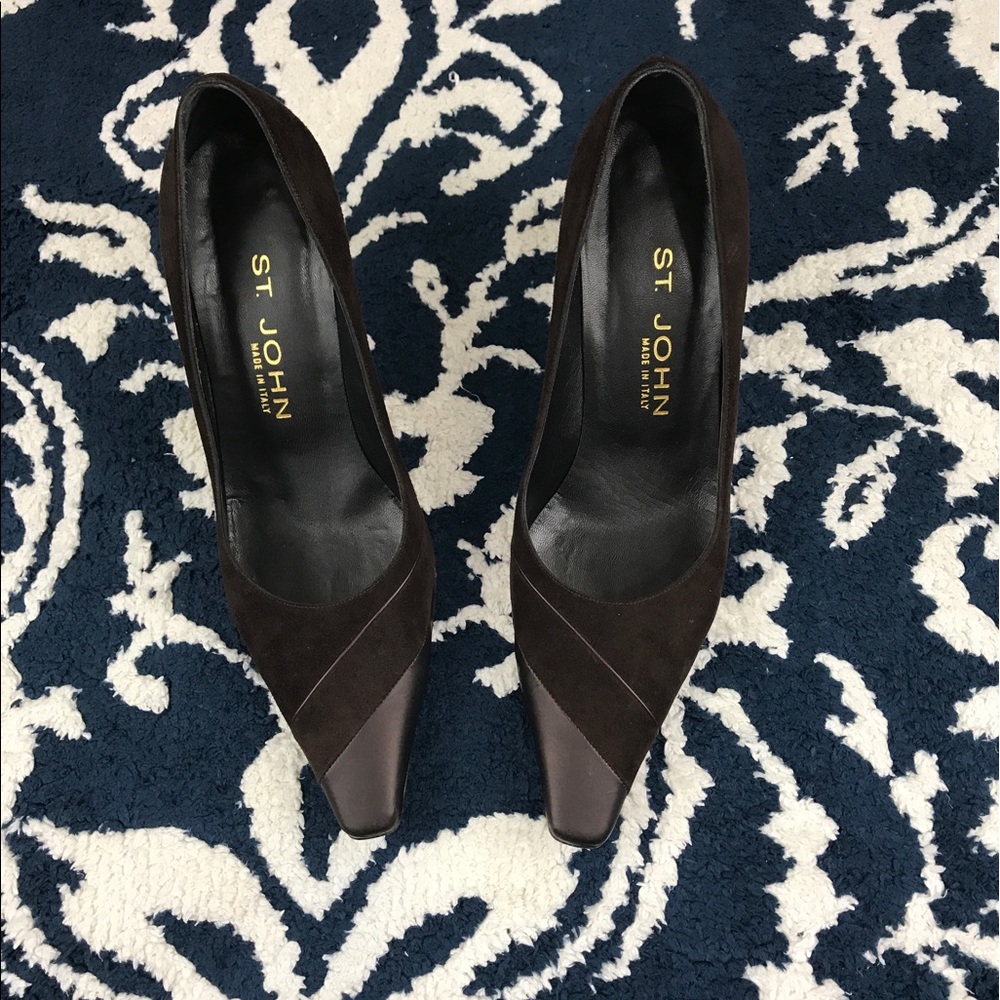St John brown pointed heels