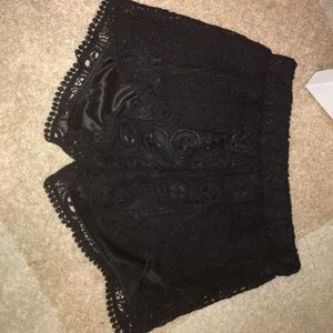 Black Lace Shorts
