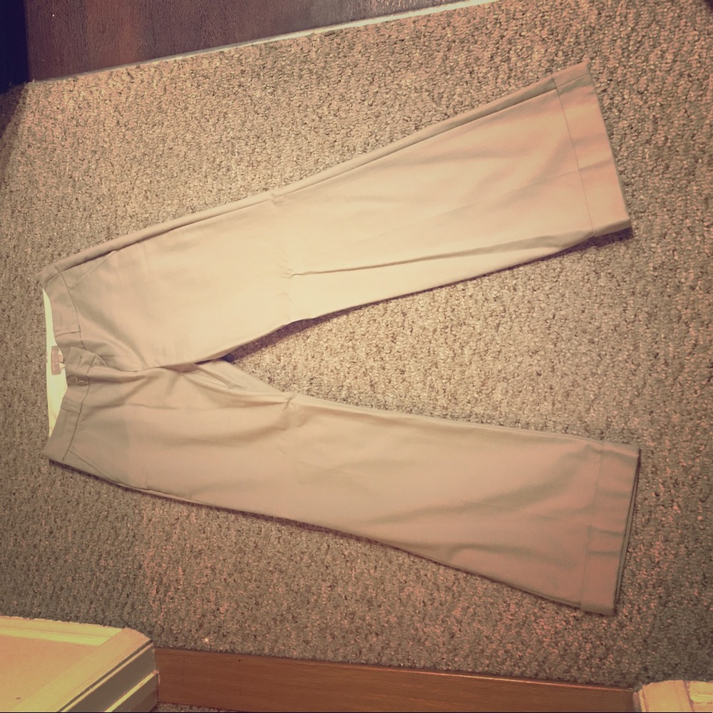 Banana Republic Khaki Wide Leg Dress Pants