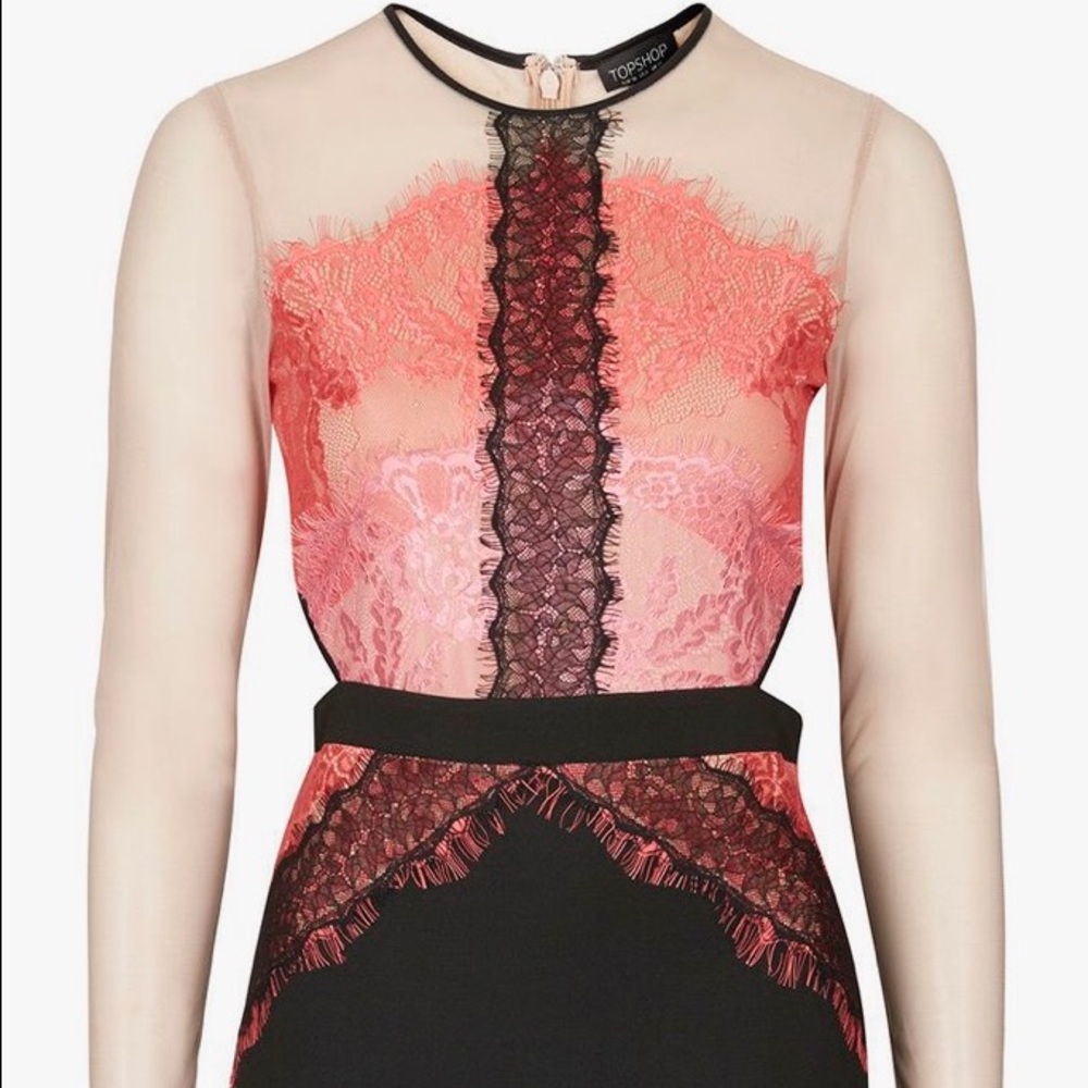 TOPSHOP LACE BODYCON DRESS