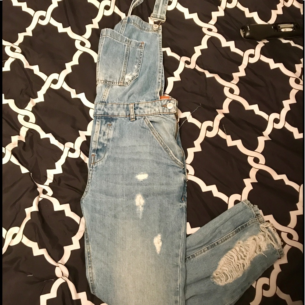 Zara jean overalls NWOT