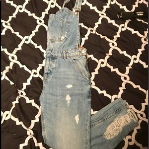 Zara jean overalls NWOT