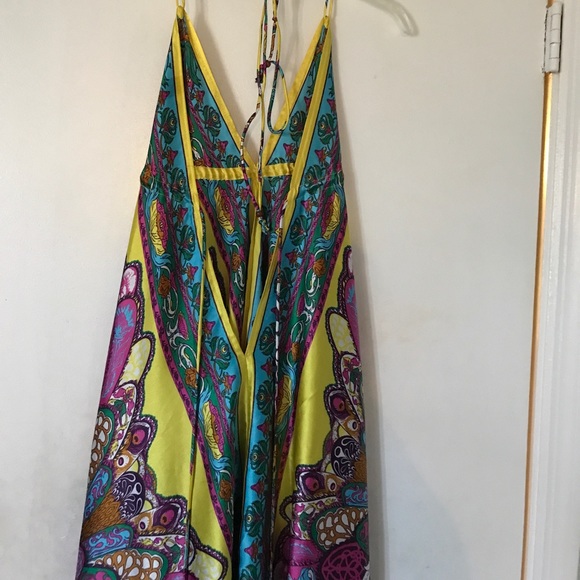 Silk patterned tie up dress - Picture 5 of 5