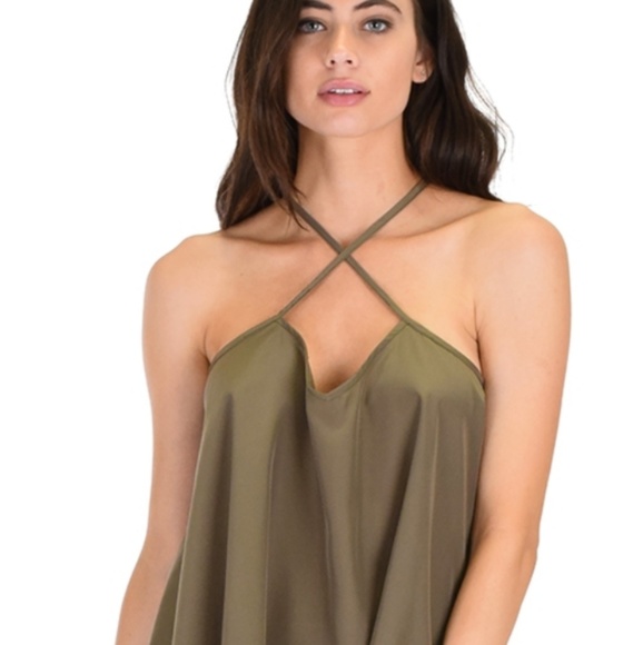 Tops - SOLD OUT! Olive-Stardom Cross Straps Top 