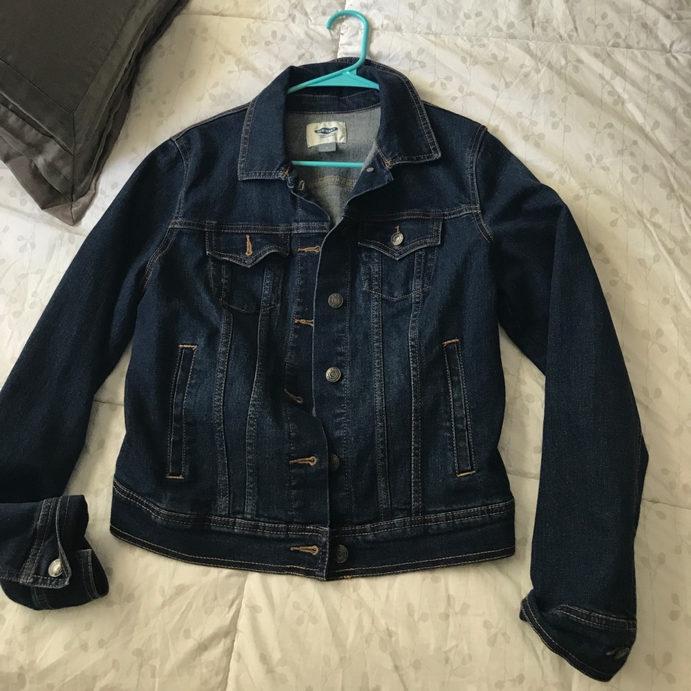 Dark blue jean jacket