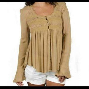 Free people bluebird smocked top