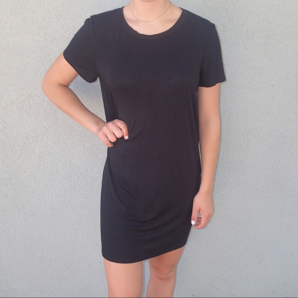 Black t-shirt dress