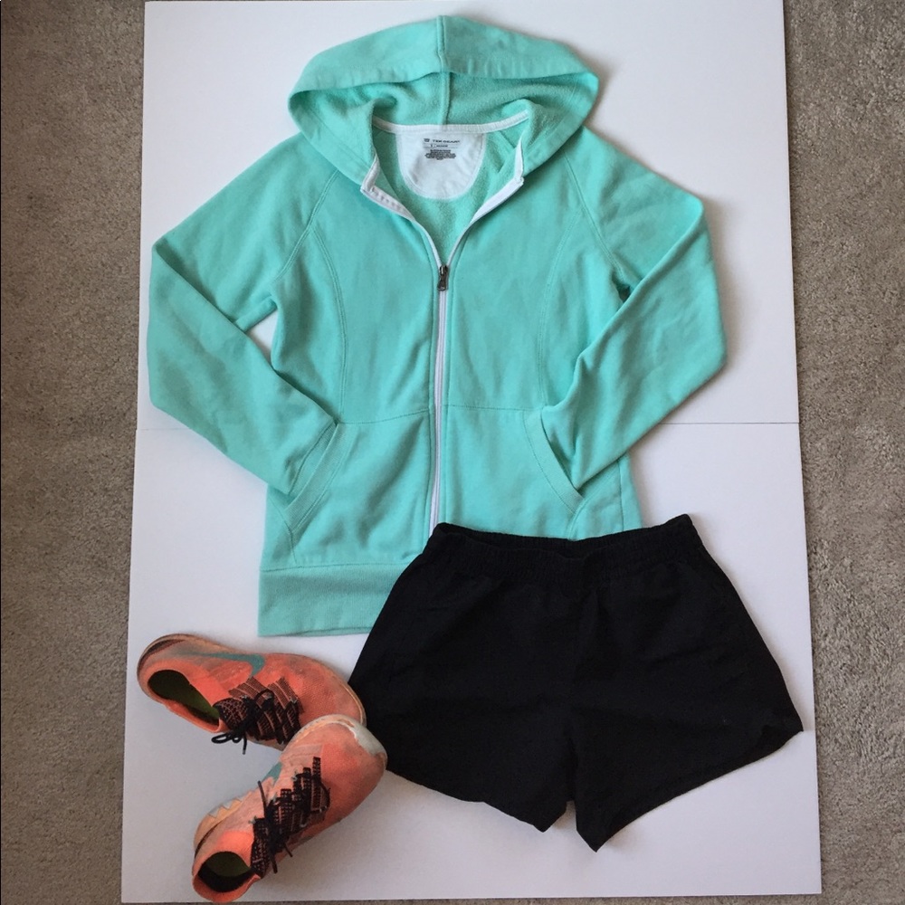 Jacket and running shorts