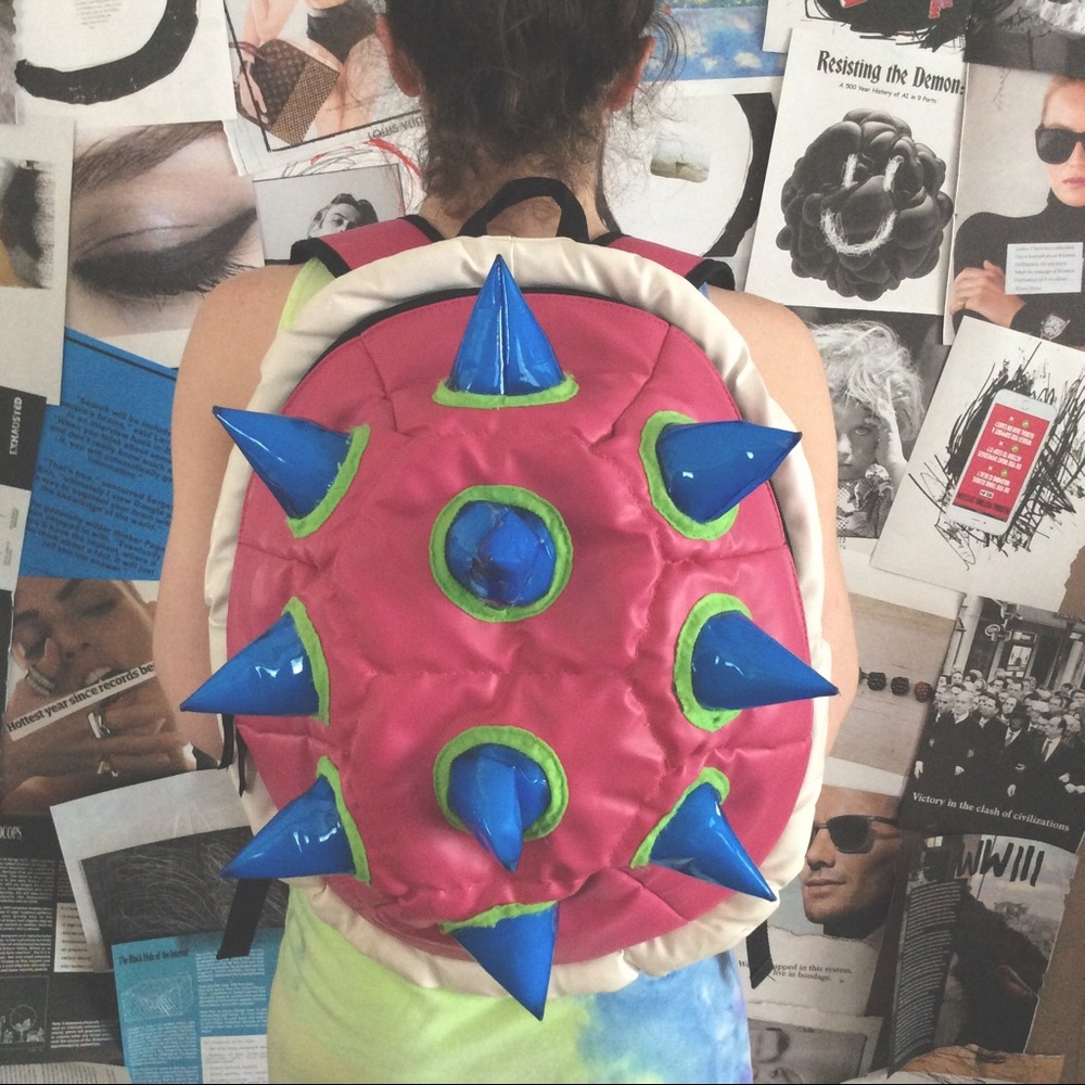 Vinyl spike backpack