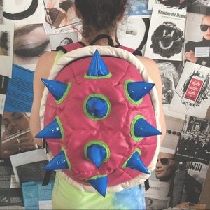 Vinyl spike backpack