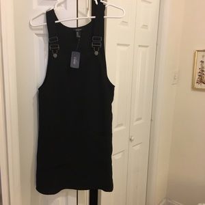 Black overall dress