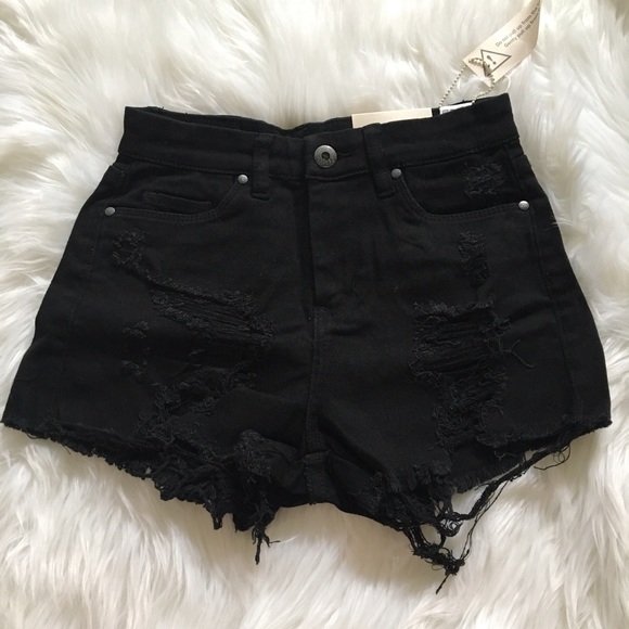 Blank NYC Pants - NWT Blank NYC Black Denim Skull Studded Shorts