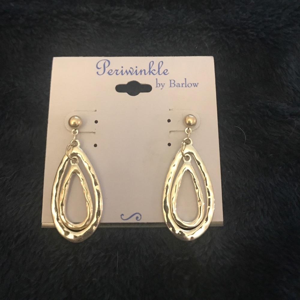 Silver post dangle earrings