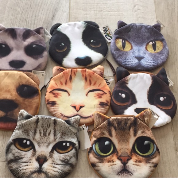 Cat and Dog face coin purses - Picture 3 of 6
