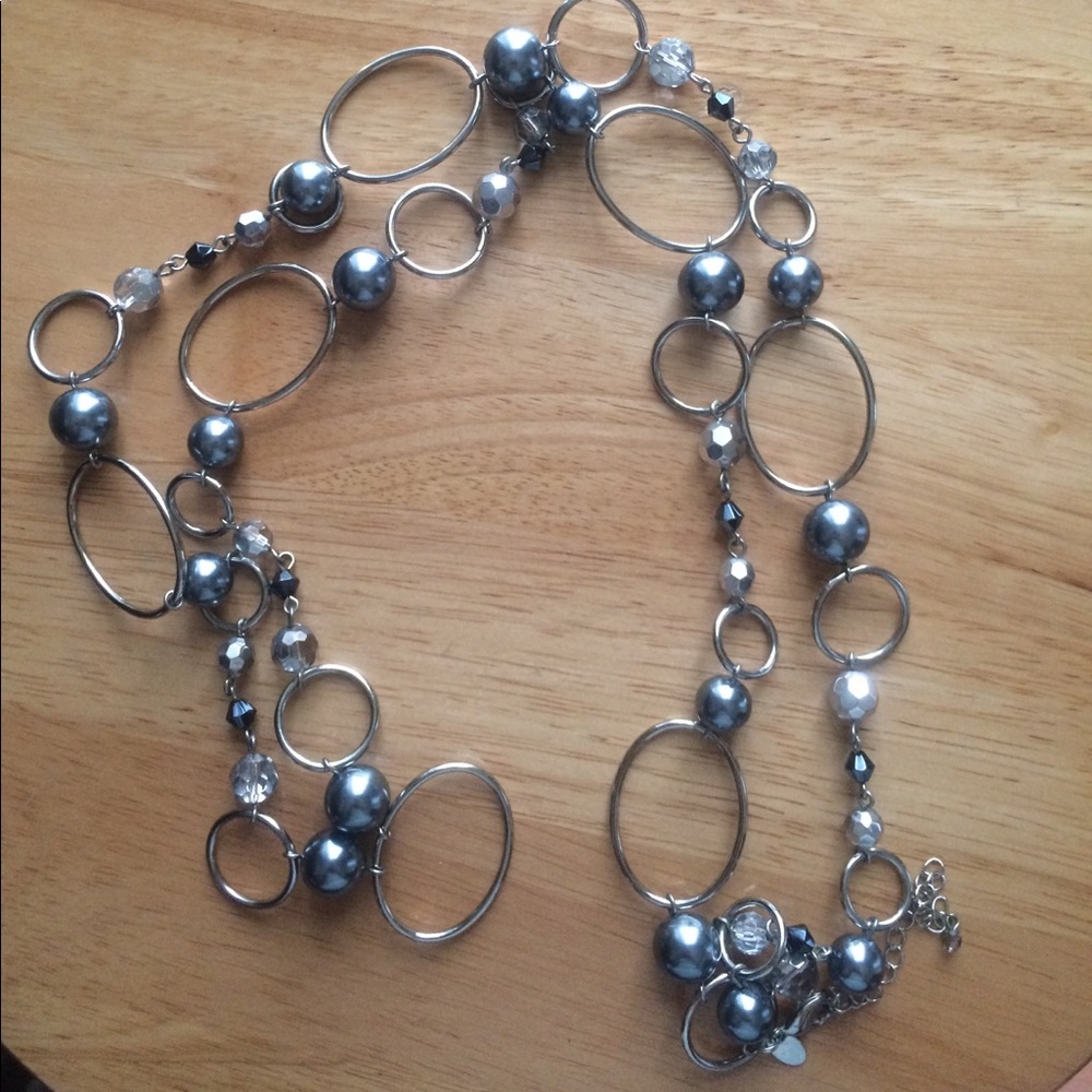Lia Sophia necklace with blue pearls