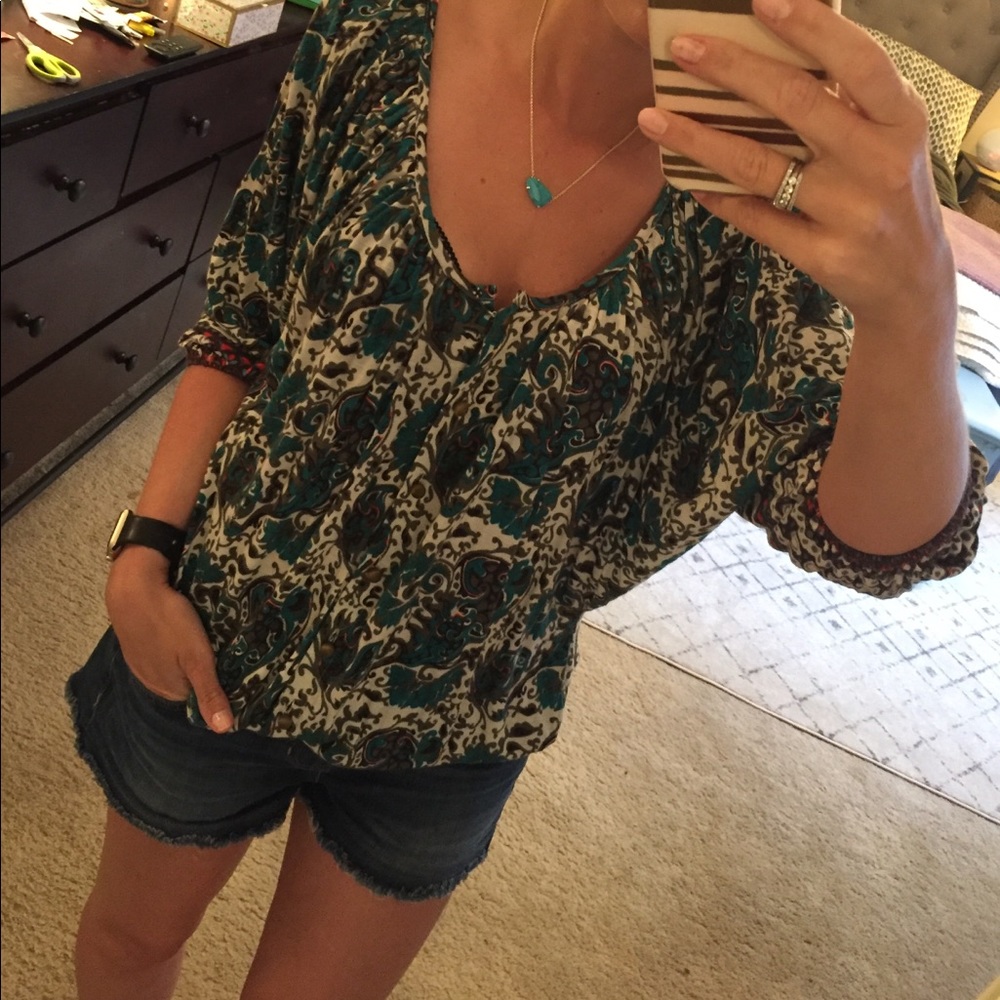 Joie Cotton Printed Blouse