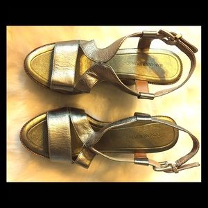 Gold Banana Republic Wedges