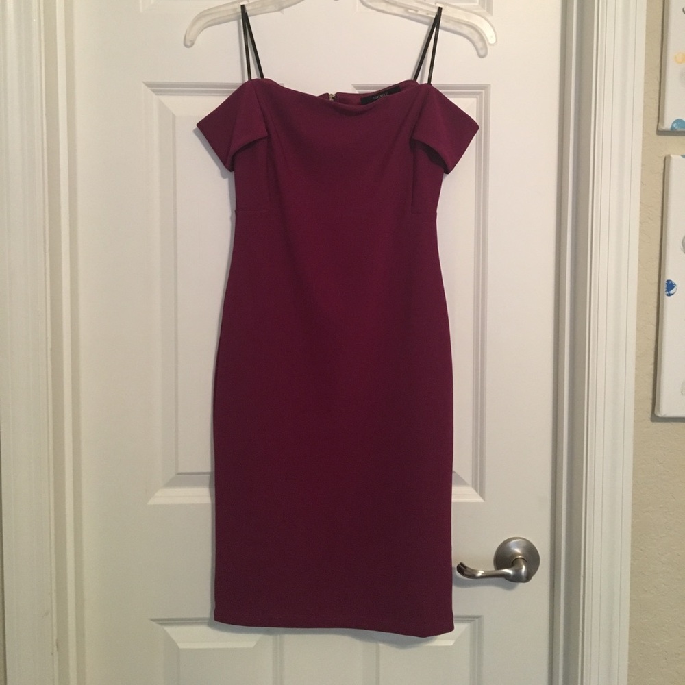 Off the shoulder purple dress
