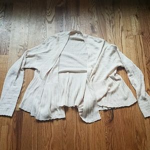 Cream long sleeve cardigan