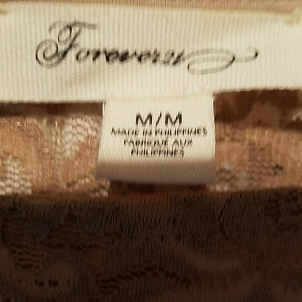 FOREVER 21 SEXY AND CLASSY NUDE W/ TANK LINING - Picture 2 of 3