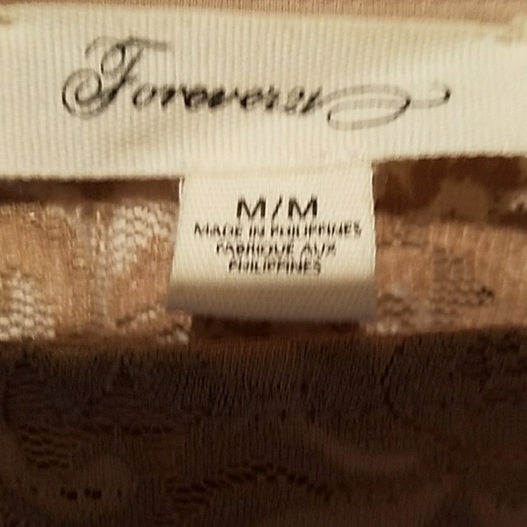 FOREVER 21 SEXY AND CLASSY NUDE W/ TANK LINING - Picture 2 of 3