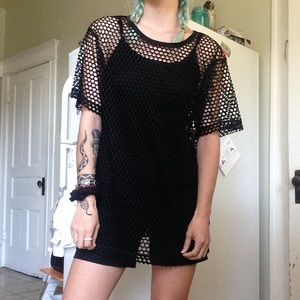 Oversized Mesh Shirt