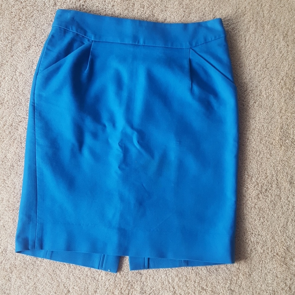 J. Crew blue pencil skirt