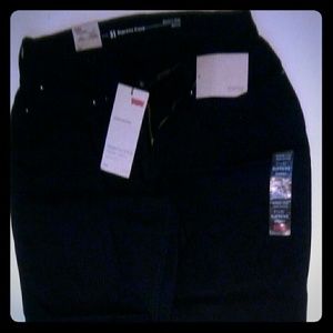 Levi's supreme curve black straight jeans