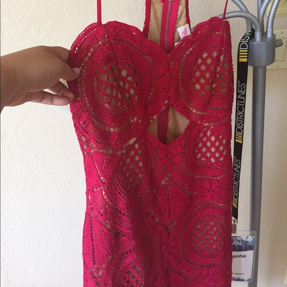 Red Crochet Dress - Picture 2 of 3