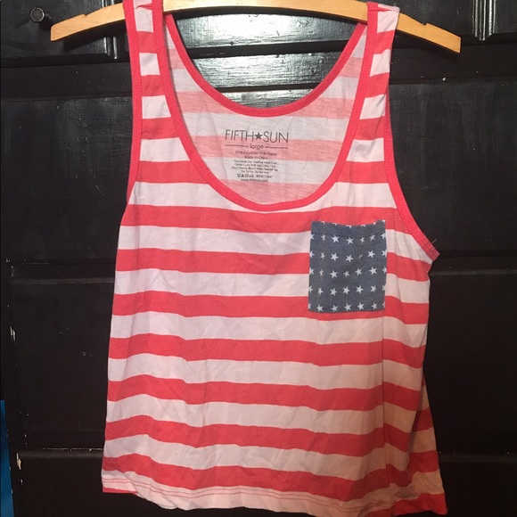 Tops - American flag crop top Tops - American flag crop top
