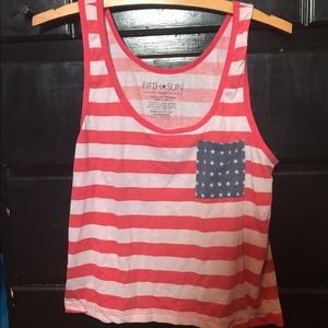 Tops - American flag crop top Tops - American flag crop top