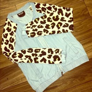 NWOT NASTY GAL printed zip up jacket