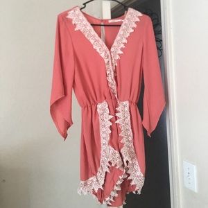 Romper it is a size small but can fit a medium