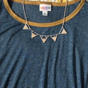 Lula roe Julia denim blue in a slinky material