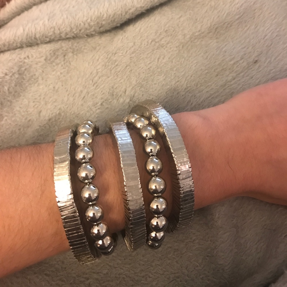 Silver cuff bracelet