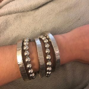Silver cuff bracelet